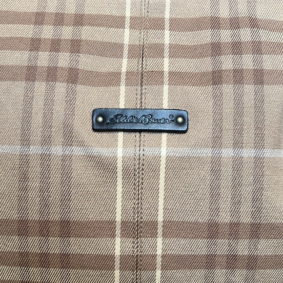 Eddie Bauer Brown & Plaid overnight bag - Picture 5 of 10